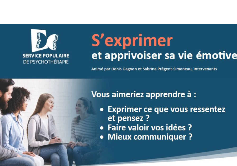 S’exprimer et apprivoiser sa vie émotive